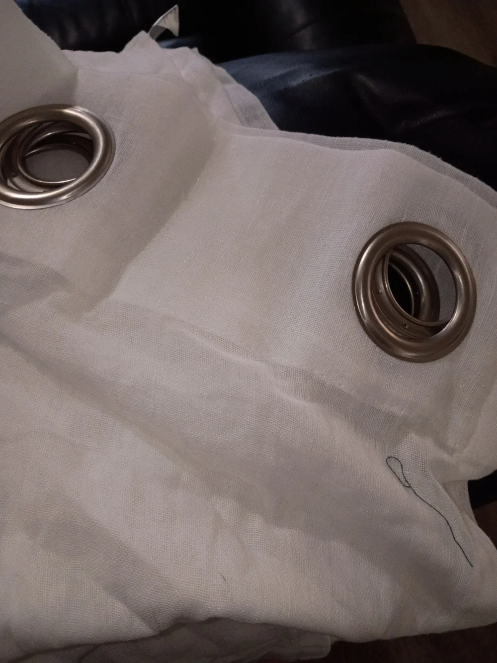 White Grommet Top Curtain Panels